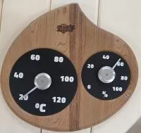 термометр с гигрометром банная станция капля термодрев., черный цифербл. th-26, 212f банный эксперт