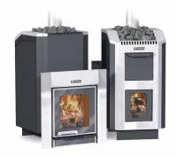 печь для бани ермак 36 люкс inox, антрацит