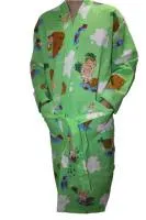 халат мужской из вафельной ткани, однотонный, бацькина баня