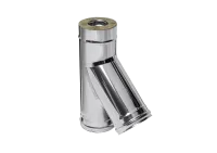 тройник феррум утепленный угол 135° нержавеющий (430/0,5мм)/зеркальный, ф130/200, по воде