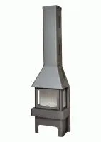 камин бавария три стекла графит экокамин