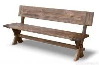 скамья №10h 160х55х45 см массив сосны старение, палисандр, ирб