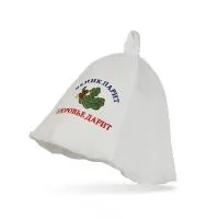 шапка банная "веник парит здоровье дарит", огненный камень