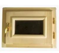 стеклопакет в парную 0,4х0,3 м с ручкой, затвором, петлями банные штучки