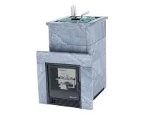 печь для бани изистим сочи premium в четырехс. кожухе из талькохлорита откр.верх с сабк-40