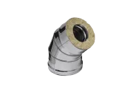 колено феррум утепленное угол 135° нержавеющее (430/0,5мм)/зеркальное ф150/210 по воде