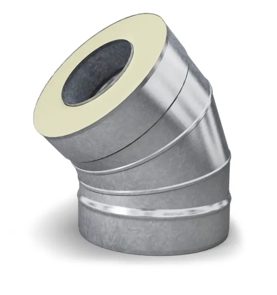 колено феррум утепленное угол 135° нержавеющее (430/0,8мм)/оцинкованное, ф180/280, по воде #